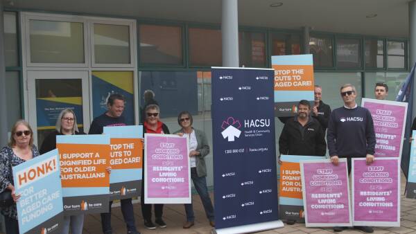 Unions and workers call for an increase to the aged care wage rate