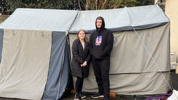 Warrnambool couple forced to live in tent